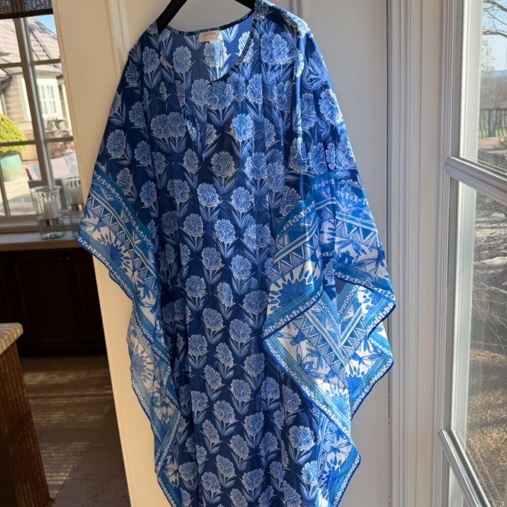 NWT - Johnny Was Yao Floral-Print Maxi Kaftan - 3X - Picture 4 of 12